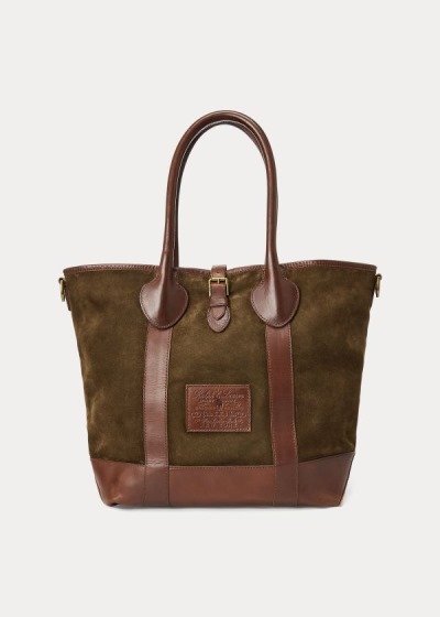 Men's Polo Ralph Lauren Heritage Suede Tote Bags | 745863BJL